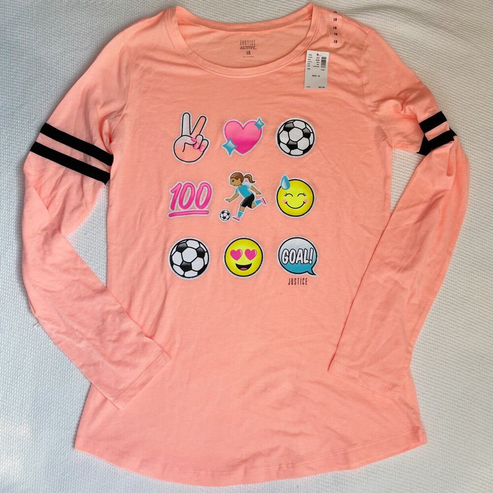 Justice Active Long Sleeved Tee Size 18